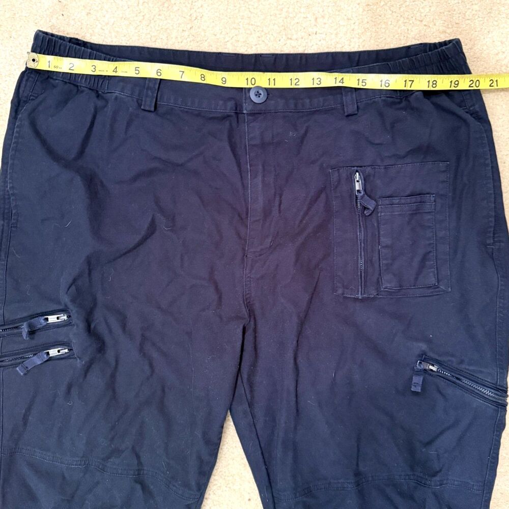 Men's Blue Tactical Pants Combat Cargo Military Casual Hiking 40x30 Zip Pockets - Picture 3 of 6